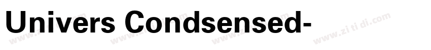 Univers Condsensed字体转换
